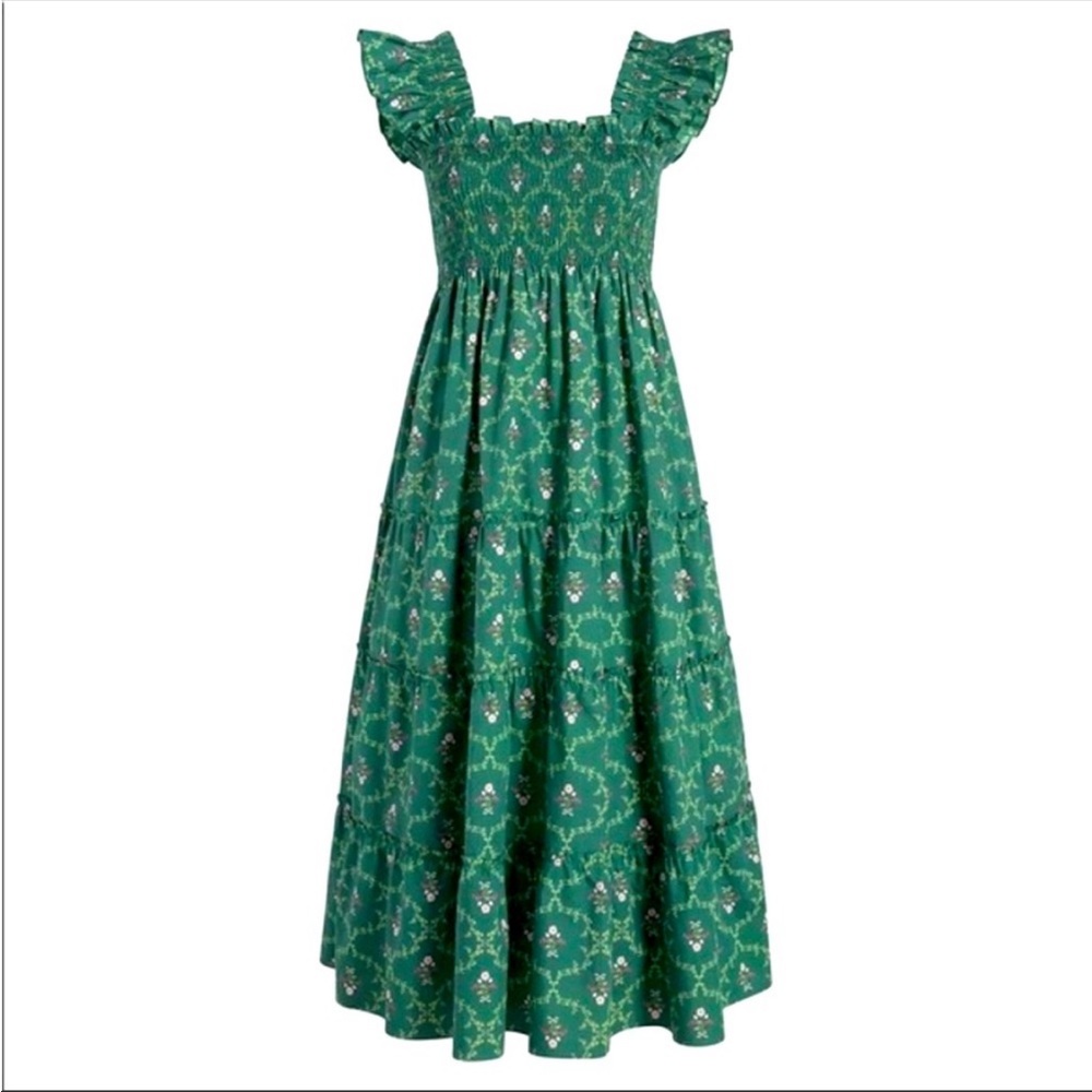 NWOT Hill House Ellie Nap Dress - size S - Emerald Trellis